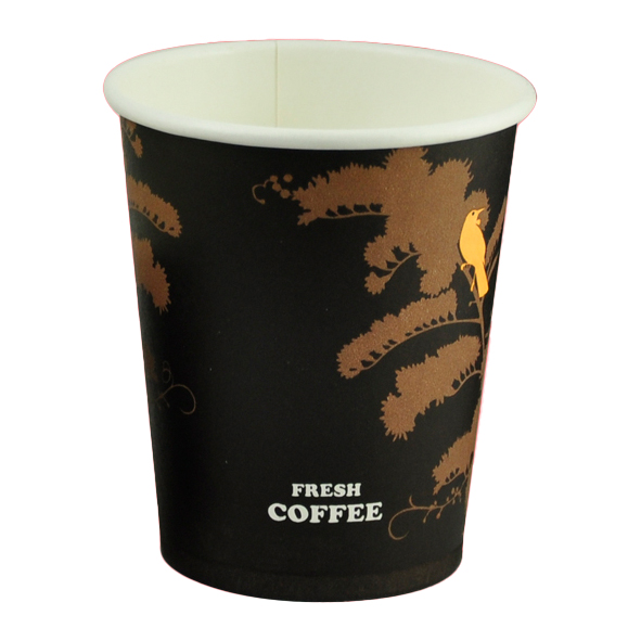 Kaffebägare Papp/Plast 8oz/24cl Mörkbrun 1000st