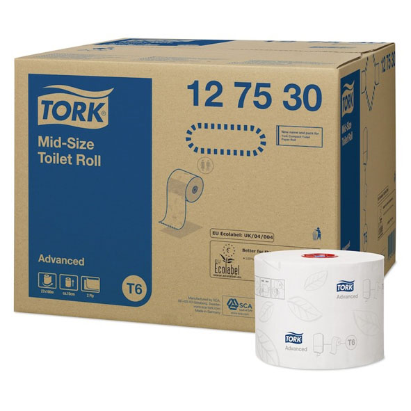 Tork Toalett Mid-size T6 Advanced 2-lag 27rl