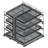 TH054 Washing Trolley 4 Removable Levels AWD-10